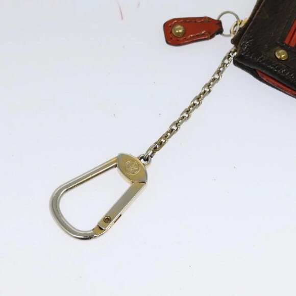 LOUIS VUITTON Monogram Perfo Pochette Cles Coin Purse Orange M95222 Auth - Picture 3 of 16